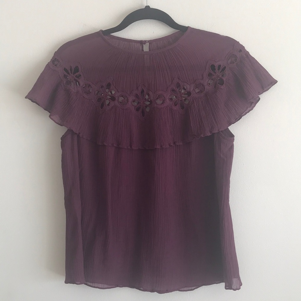 Rebecca Taylor silk and cotton layered blouse